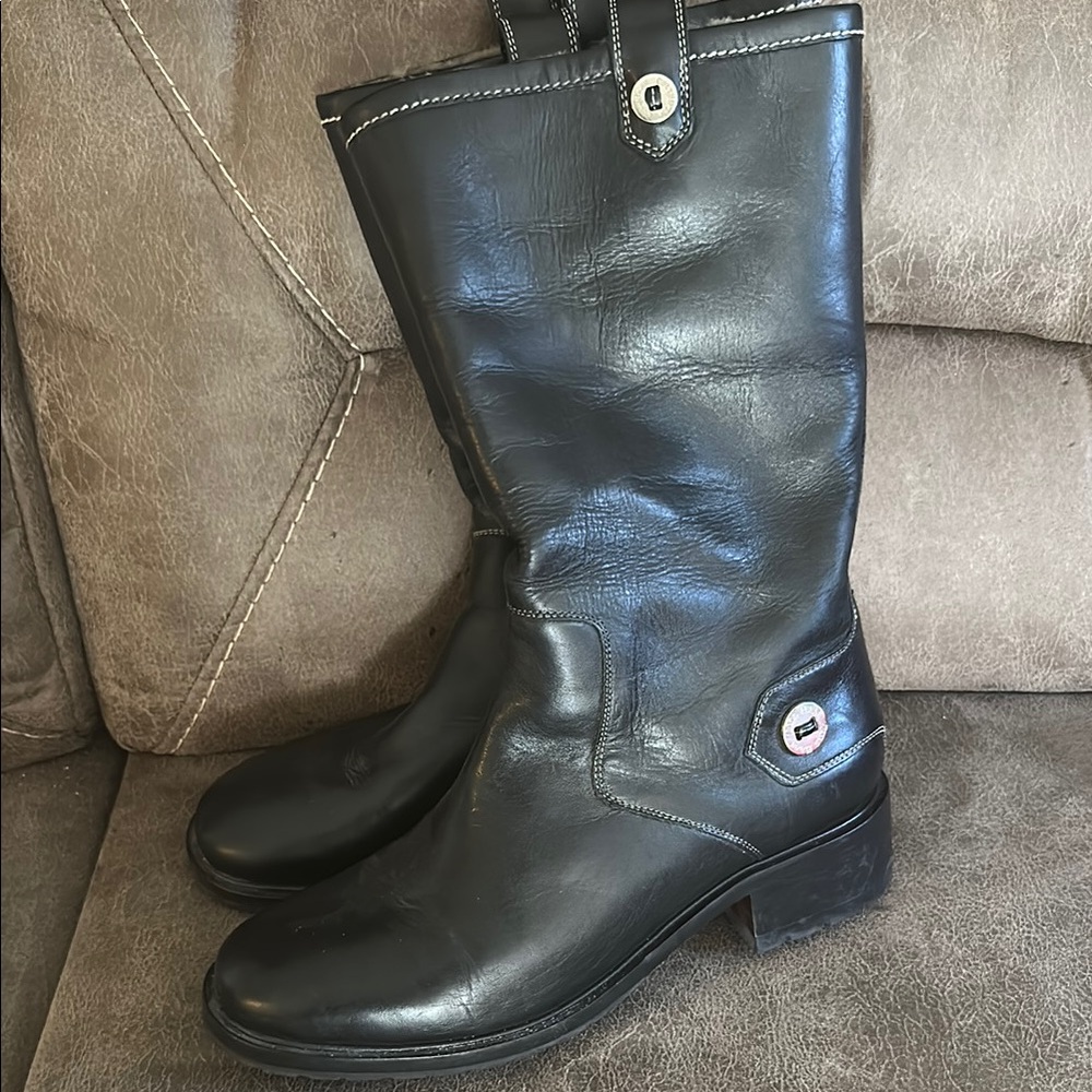 Cole Haan Black Combat & Moto Boots